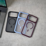 MagSafe Frosted Border Case | Shockproof MagSafe Compatible Protective Cover Iphone18pro/ Iphone18promax