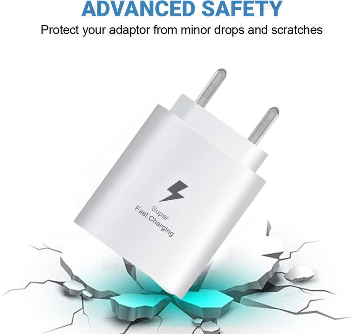 25W Power Adapter With Super fast Charging TYPE-C Port, Wall Charger, For Samsung Device (White)