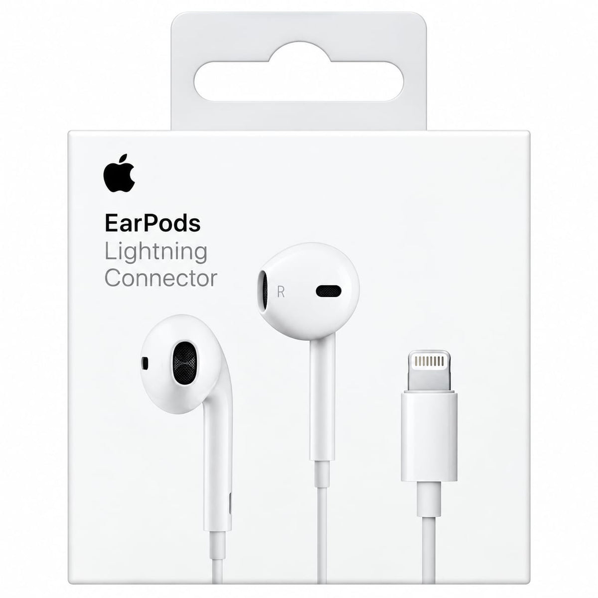 Wired Earphone (LIGHTNING CONNECTER) Compatible with iPhone , iPad, iPod Direct plug and Play, White color 1.2 meter