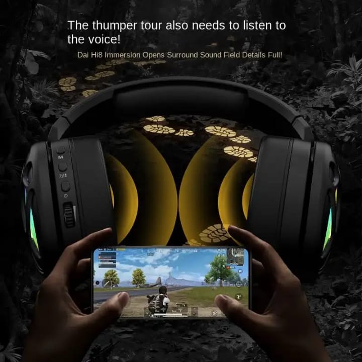 Wireless Bluetooth 2.4G, RGB Gaming Headset, Low Latency, ENC Microphone, Compatible with PC, PS5,Xbox, and Mobile Phones