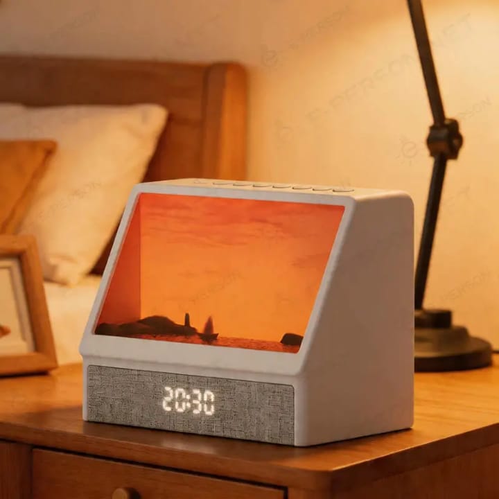 Sunrise Wake-up Light Alarm clock/ Bluetooth Speaker/ Digital Display/12 White Noise Sounds/ 13 Scenes with remote