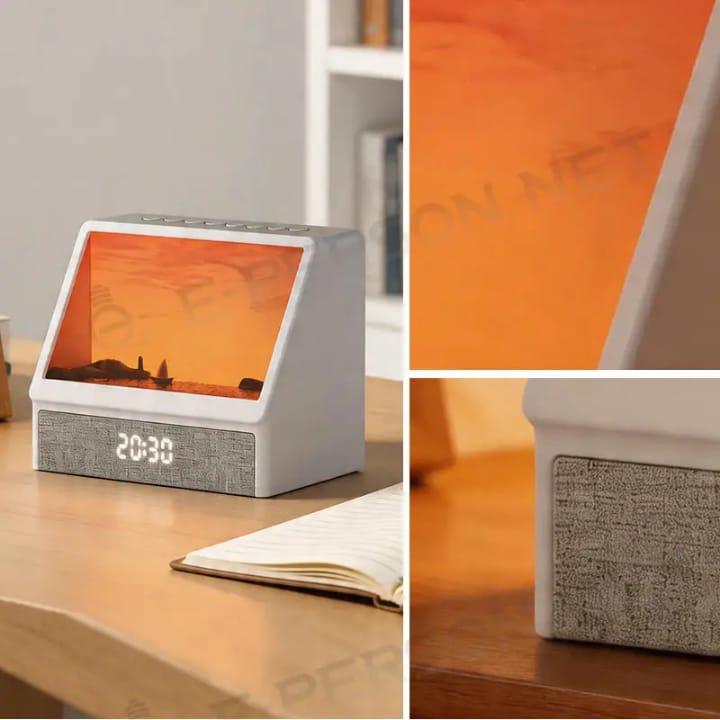 Sunrise Wake-up Light Alarm clock/ Bluetooth Speaker/ Digital Display/12 White Noise Sounds/ 13 Scenes with remote