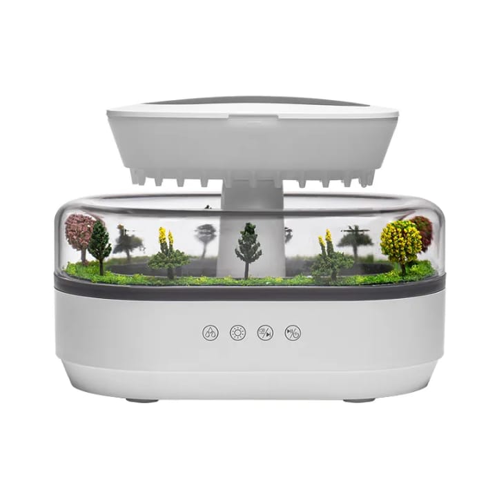 Musical Rain Drop Aroma Diffuser Humidifier with Inbuilt Soothing Music, Multi color LED, 6Inches height, 250l tank