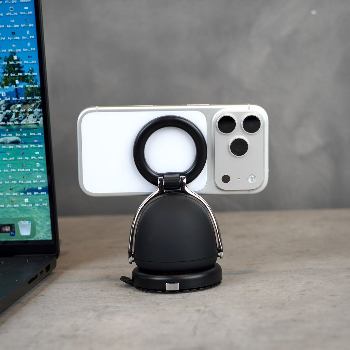 Attractive IC Phone Holder 360 Degree Rotating Cute Robot Phone Stand- Expression Display Desktop Phone stand