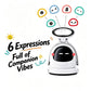 Attractive IC Phone Holder 360 Degree Rotating Cute Robot Phone Stand- Expression Display Desktop Phone stand