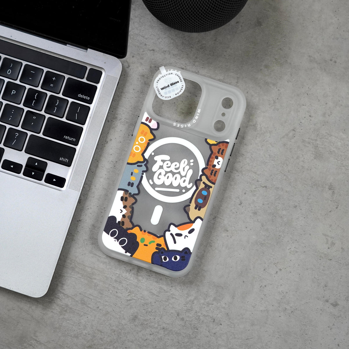 Wind Rises Signature Print Series Case- Signature Printed Design Collection, Multiple Unique & Trendy Artwork Styles. Massif-Compatible Magnetic Ring, Raised Camera & Edge Protection, Available for iPhone 17 Pro Max & 18 Pro Max