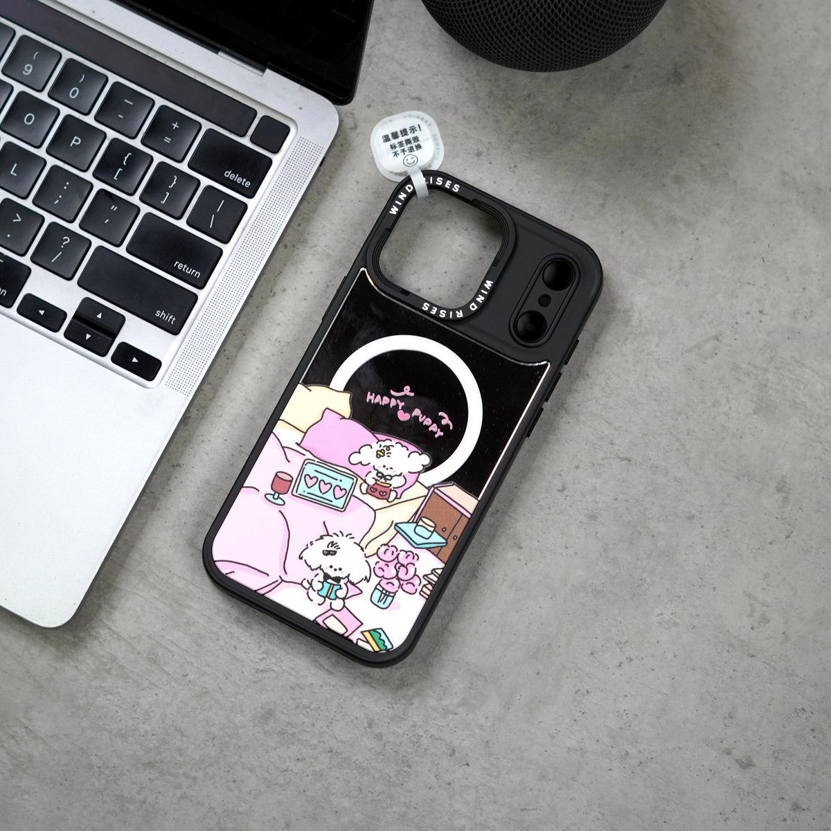 Wind Rises Signature Print Series Case- Signature Printed Design Collection, Multiple Unique & Trendy Artwork Styles. Massif-Compatible Magnetic Ring, Raised Camera & Edge Protection, Available for iPhone 17 Pro Max & 18 Pro Max