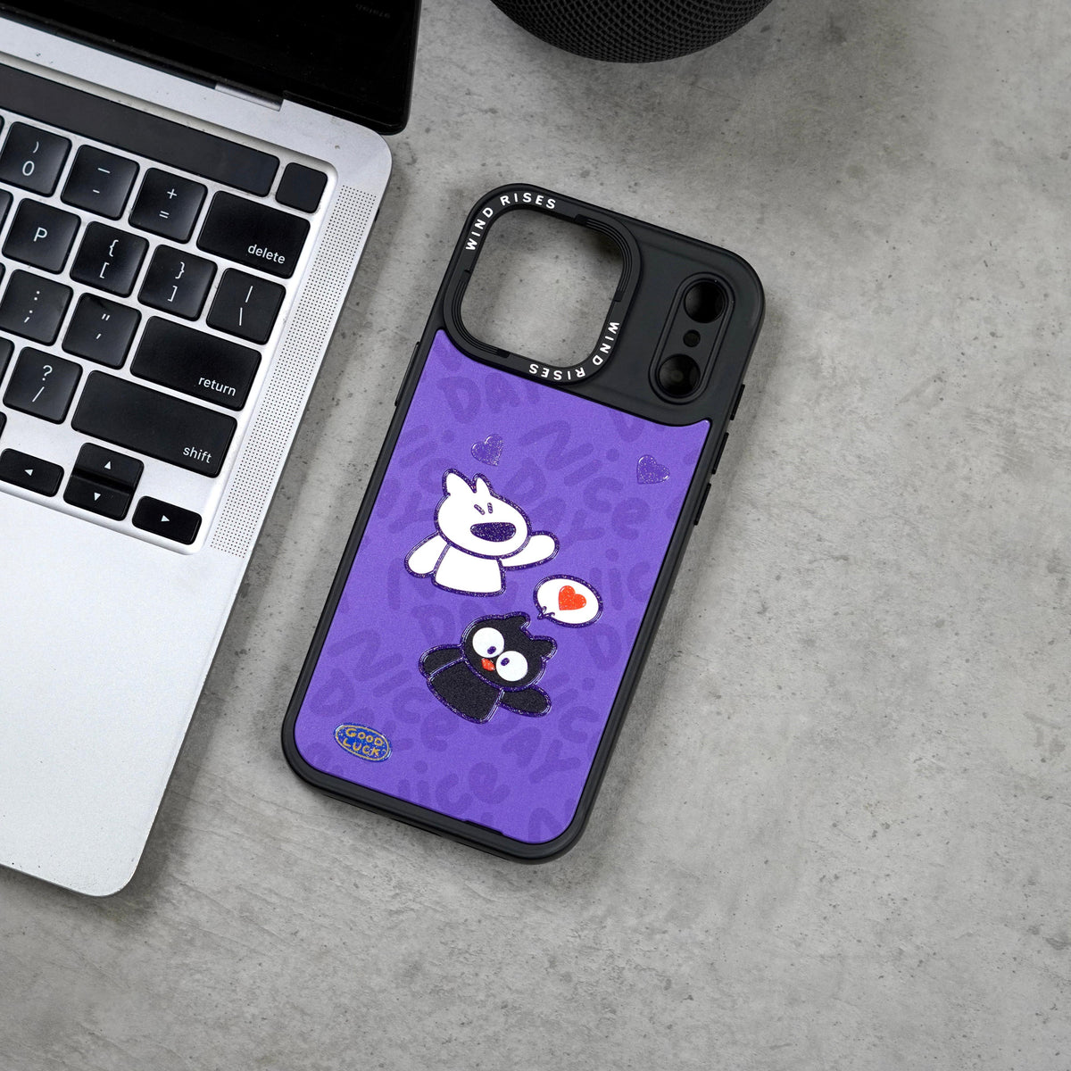 Wind Rises Signature Print Series Case- Signature Printed Design Collection, Multiple Unique & Trendy Artwork Styles. Massif-Compatible Magnetic Ring, Raised Camera & Edge Protection, Available for iPhone 17 Pro Max & 18 Pro Max