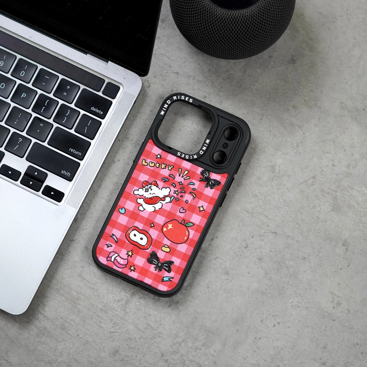 Wind Rises Signature Print Series Case- Signature Printed Design Collection, Multiple Unique & Trendy Artwork Styles. Massif-Compatible Magnetic Ring, Raised Camera & Edge Protection, Available for iPhone 17PRO/18PRO