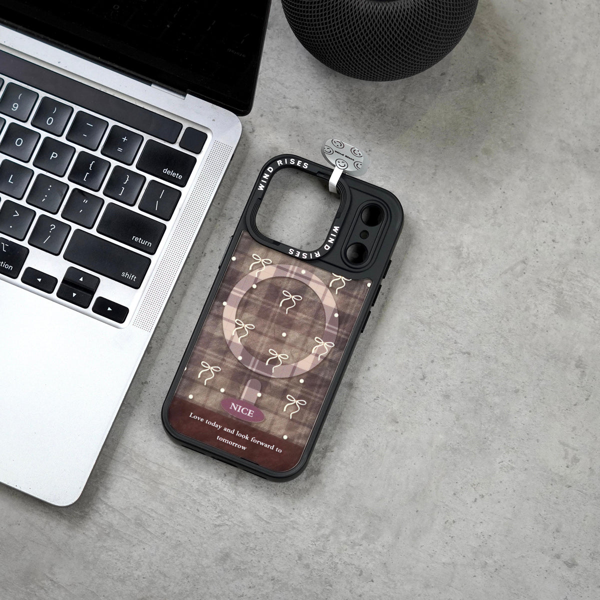 Wind Rises Signature Print Series Case- Signature Printed Design Collection, Multiple Unique & Trendy Artwork Styles. Massif-Compatible Magnetic Ring, Raised Camera & Edge Protection, Available for iPhone 17PRO/18PRO