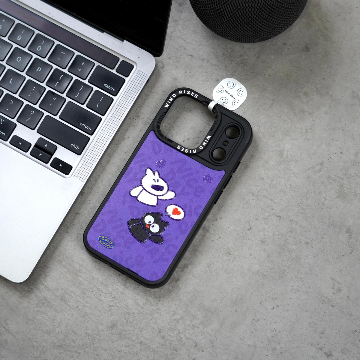 Wind Rises Signature Print Series Case- Signature Printed Design Collection, Multiple Unique & Trendy Artwork Styles. Massif-Compatible Magnetic Ring, Raised Camera & Edge Protection, Available for iPhone 17PRO/18PRO