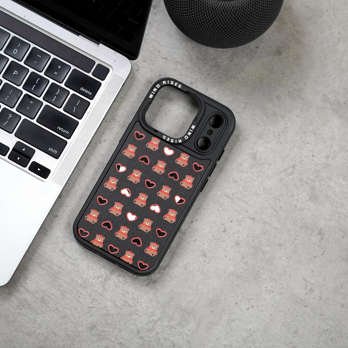 Wind Rises Signature Print Series Case- Signature Printed Design Collection, Multiple Unique & Trendy Artwork Styles. Massif-Compatible Magnetic Ring, Raised Camera & Edge Protection, Available for iPhone 17PRO/18PRO