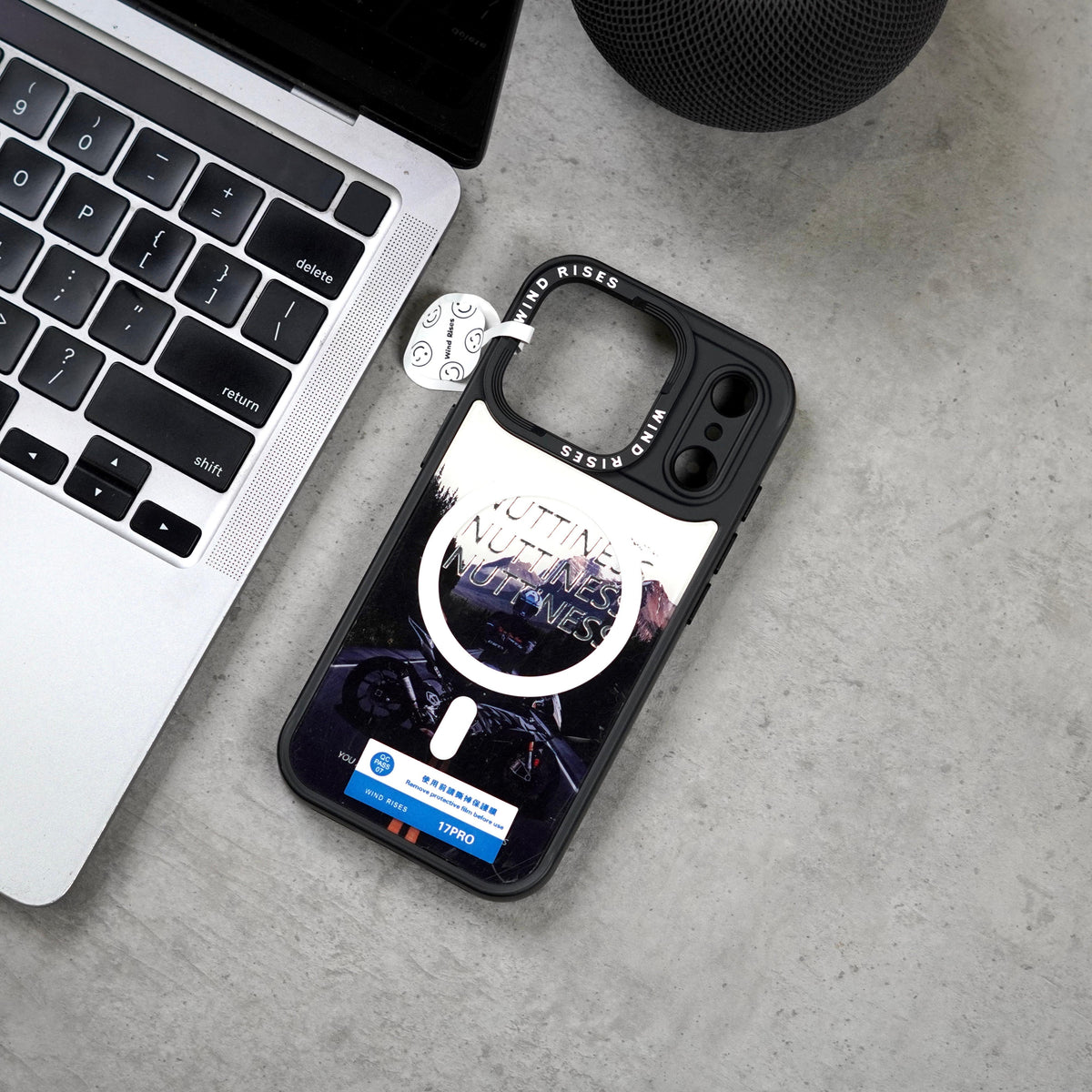 Wind Rises Signature Print Series Case- Signature Printed Design Collection, Multiple Unique & Trendy Artwork Styles. Massif-Compatible Magnetic Ring, Raised Camera & Edge Protection, Available for iPhone 17PRO/18PRO