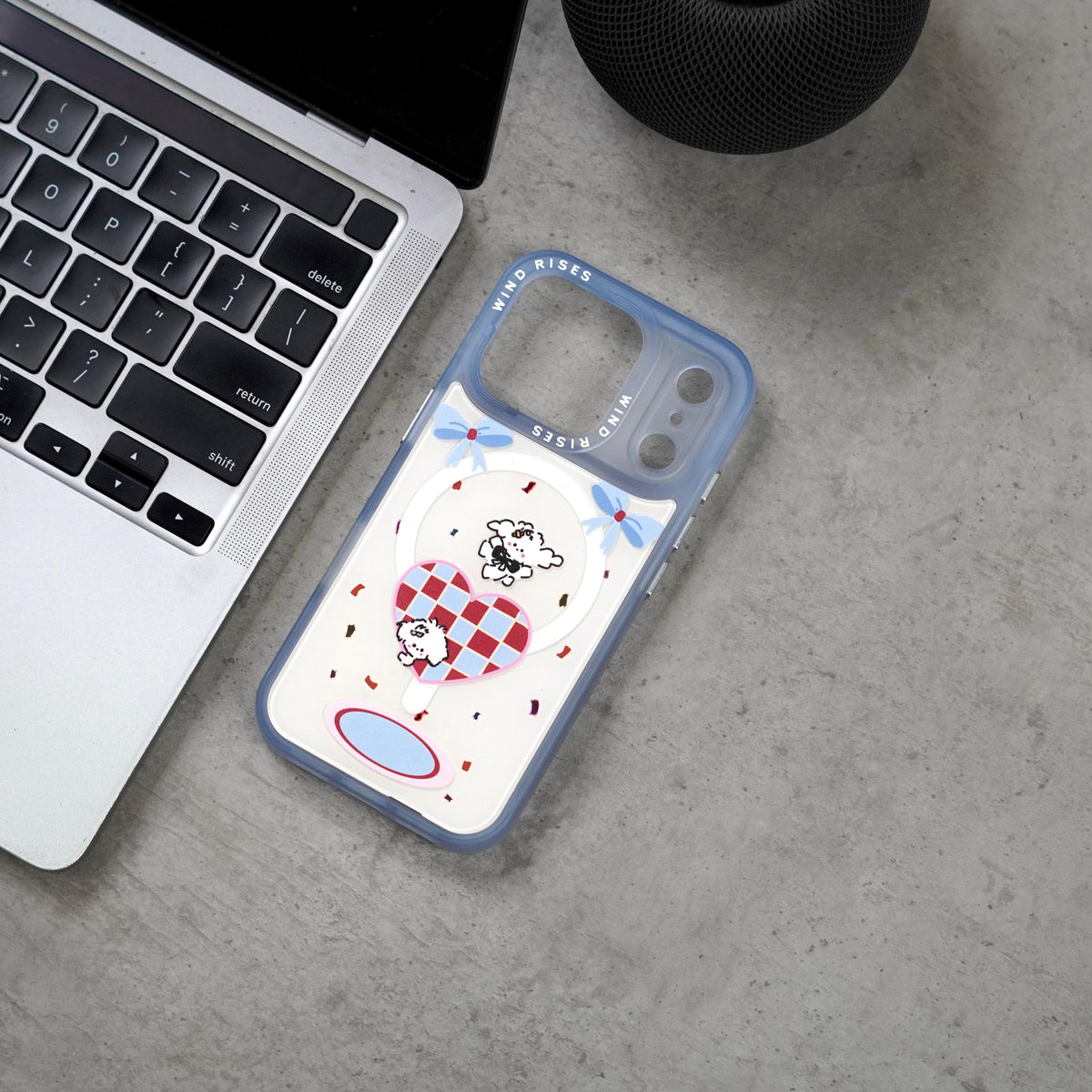 Wind Rises Signature Print Series Case- Signature Printed Design Collection, Multiple Unique & Trendy Artwork Styles. Massif-Compatible Magnetic Ring, Raised Camera & Edge Protection, Available for iPhone 17PRO/18PRO