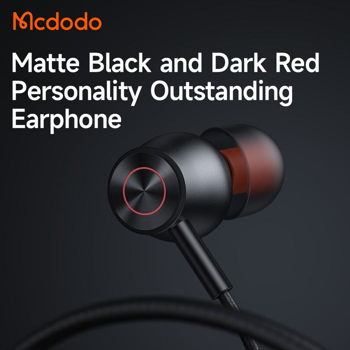 TYPE-C Stereo Wired Earphone with volume controlv (in ear version)- Black