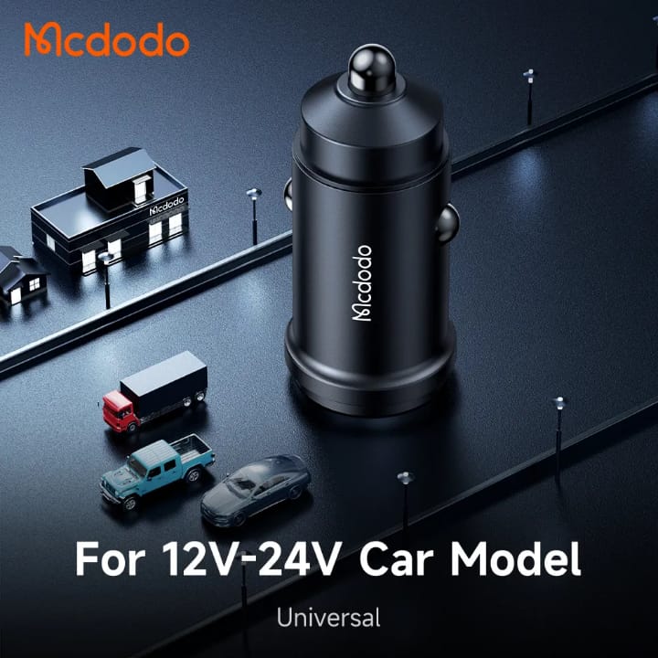 MCDODO Car charger USB-C,30W PLUS USB-C TO Lightning cable Black