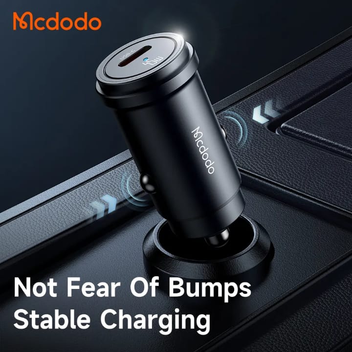MCDODO Car charger USB-C,30W PLUS USB-C TO Lightning cable Black