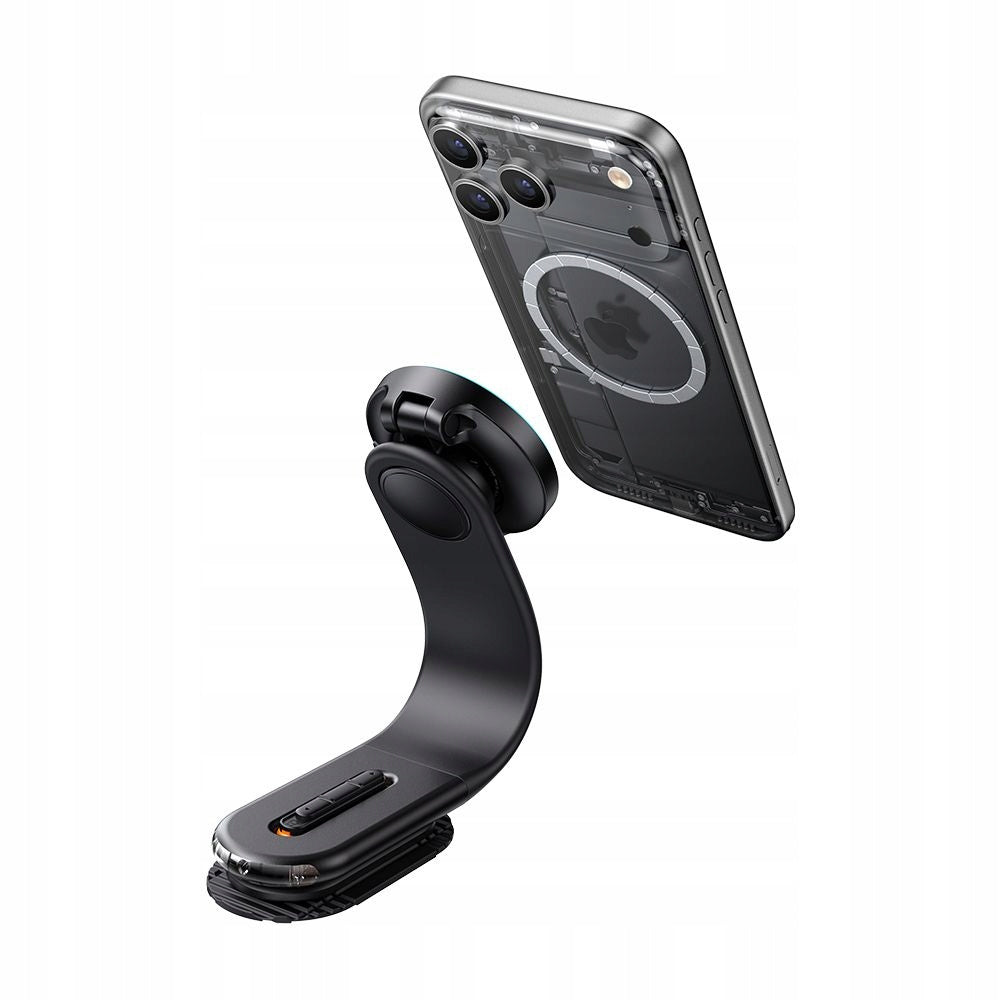 MCDODO Magic pro Magnetic Car holder with Wireless Charger, Adjustable , Stable- Black
