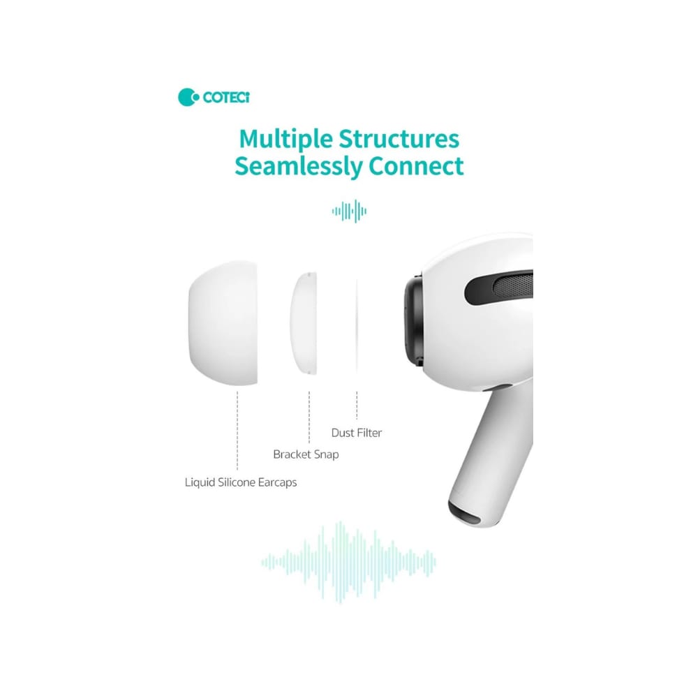 Coteci Airpods pro/2, Replacement Silicone Ear tips 4 sets