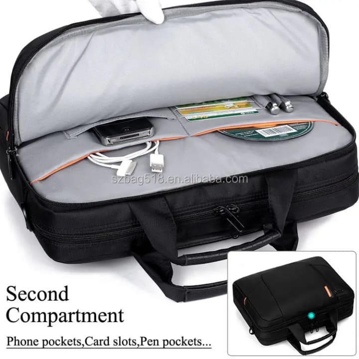 BRINCH(TM) New Soft Nylon Waterproof Laptop Computer Case Cover Sleeve Shoulder Strap Bag with Side Pockets Handles and Detachable for 15.6 inch-Black