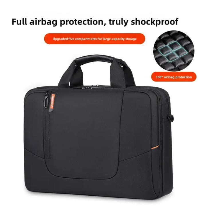 BRINCH(TM) New Soft Nylon Waterproof Laptop Computer Case Cover Sleeve Shoulder Strap Bag with Side Pockets Handles and Detachable for 15.6 inch-Black