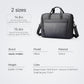 Feather Weight Water-resistant Briefcase Bag 14.8 Inch, Digital Series Slim Briefcase, Oxford Business Shoulder Bag with Multi-Compartments, Trolley Strap & Water-Repellent Fabric
