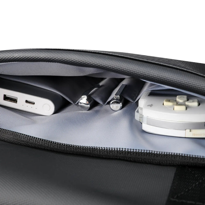 Feather Weight Water-resistant Briefcase Bag 14.8 Inch, Digital Series Slim Briefcase, Oxford Business Shoulder Bag with Multi-Compartments, Trolley Strap & Water-Repellent Fabric