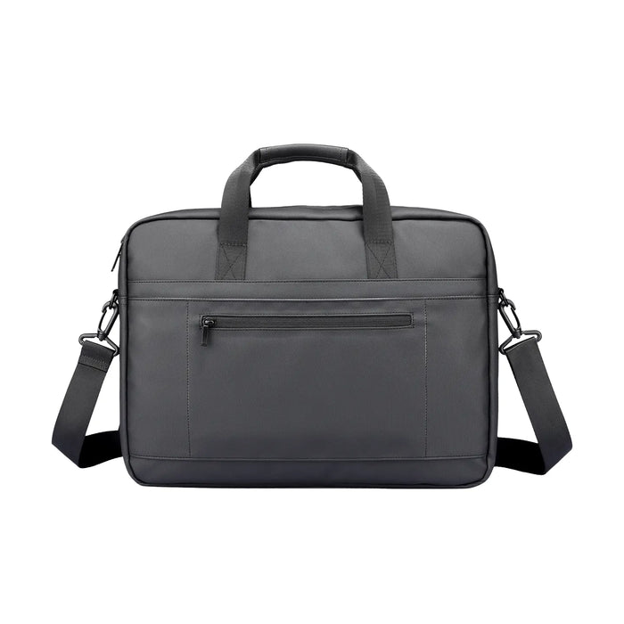 Feather Weight Water-resistant Briefcase Bag 14.8 Inch, Digital Series Slim Briefcase, Oxford Business Shoulder Bag with Multi-Compartments, Trolley Strap & Water-Repellent Fabric