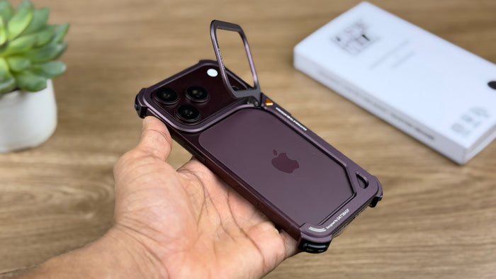 9-Shape Premium Metal Case for iPhone 17 Pro Max &amp; 17 Pro | Lightweight Design, Camera Lens Protection, Scratch-Resistant Finish &amp; Premium Armor Frame