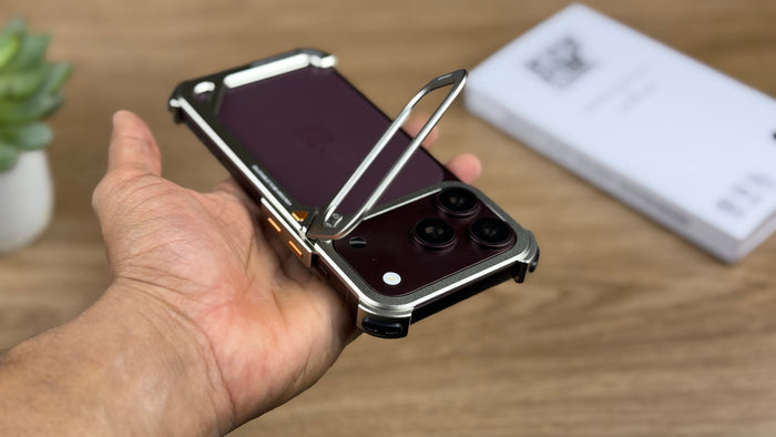 9-Shape Premium Metal Case for iPhone 17 Pro Max &amp; 17 Pro | Lightweight Design, Camera Lens Protection, Scratch-Resistant Finish &amp; Premium Armor Frame