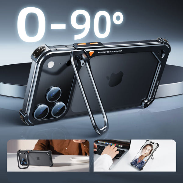 9-Shape Premium Metal Case for iPhone 17 Pro Max &amp; 17 Pro | Lightweight Design, Camera Lens Protection, Scratch-Resistant Finish &amp; Premium Armor Frame