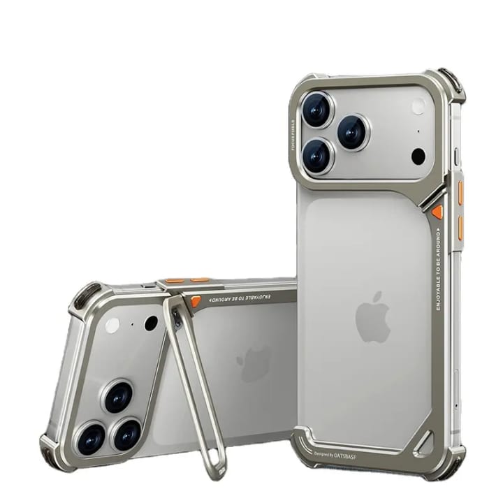 9-Shape Premium Metal Case for iPhone 17 Pro Max &amp; 17 Pro | Lightweight Design, Camera Lens Protection, Scratch-Resistant Finish &amp; Premium Armor Frame
