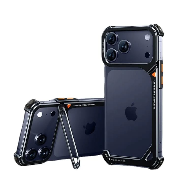 9-Shape Premium Metal Case for iPhone 17 Pro Max &amp; 17 Pro | Lightweight Design, Camera Lens Protection, Scratch-Resistant Finish &amp; Premium Armor Frame