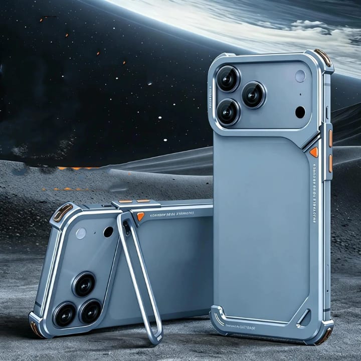 9-Shape Premium Metal Case for iPhone 17 Pro Max &amp; 17 Pro | Lightweight Design, Camera Lens Protection, Scratch-Resistant Finish &amp; Premium Armor Frame
