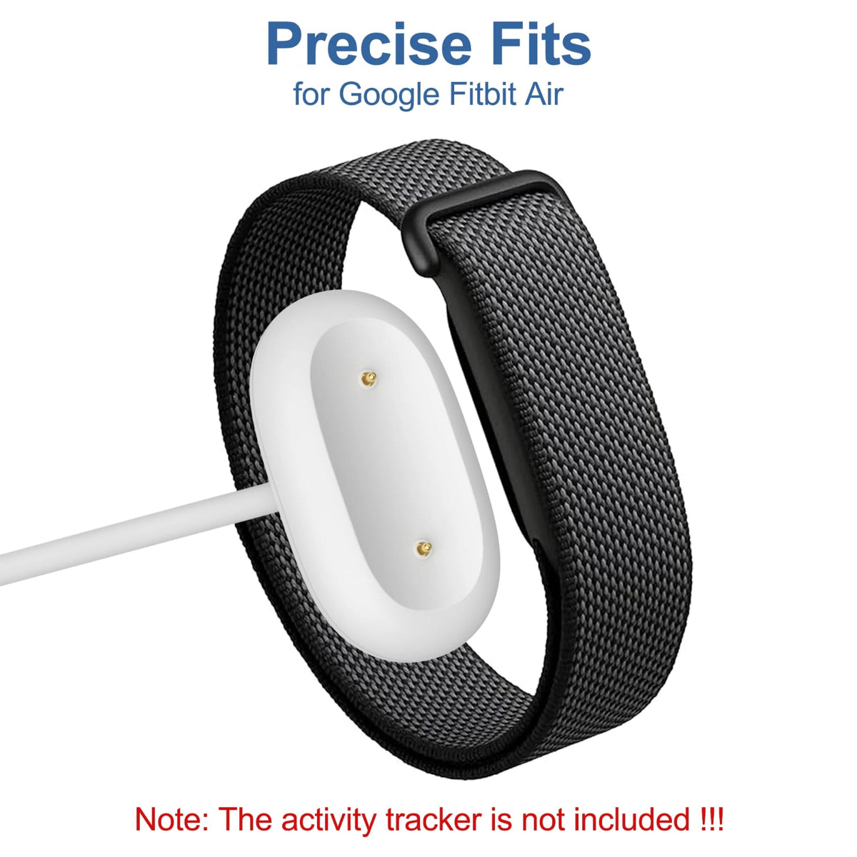 Google Fitbit air C-Type Charger, 3.3ft 1m Replacement Cable, Fast Charging Speed, Premium Copper Wire