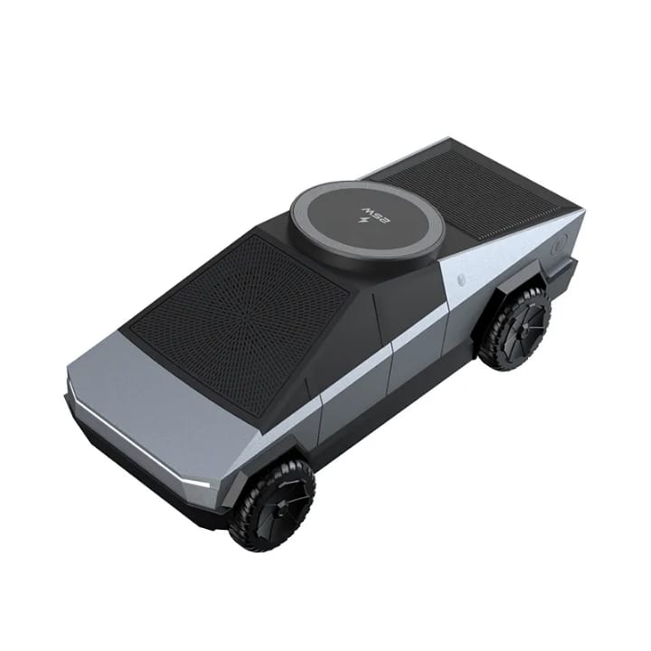 3-in-1 Magnetic Wireless Charging Station 25W with Bluetooth Speaker – Cybertruck Design