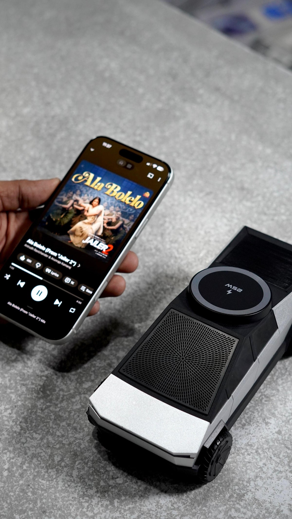 3-in-1 Magnetic Wireless Charging Station 25W with Bluetooth Speaker – Cybertruck Design