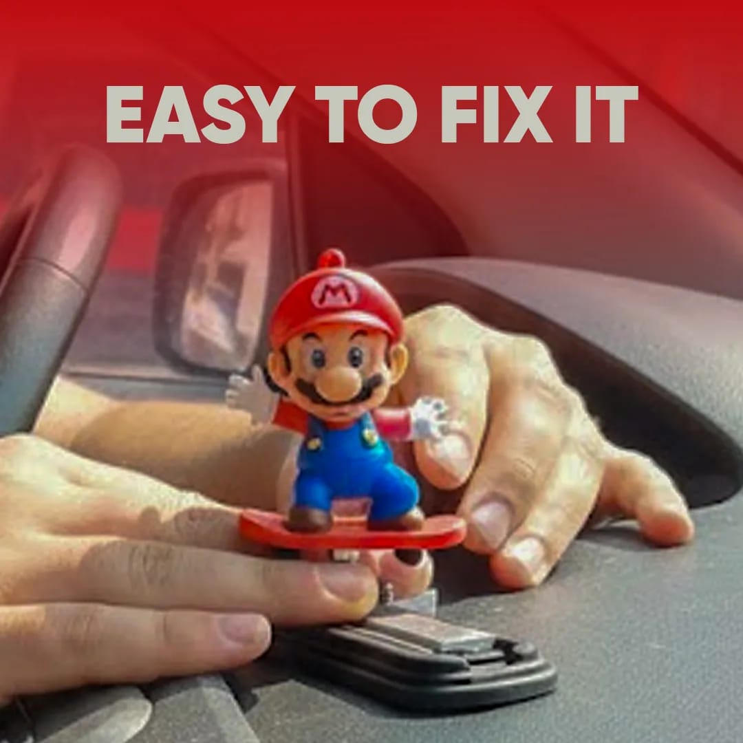 Game-Inspired Mario-Style Sliding Cartoon Character for Car Interior Decoration | Moving Toy with Spring Action | Universal Car Interior Decor | 1 Piece