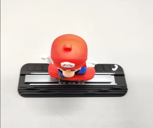 Game-Inspired Mario-Style Sliding Cartoon Character for Car Interior Decoration | Moving Toy with Spring Action | Universal Car Interior Decor | 1 Piece