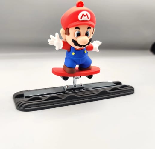 Game-Inspired Mario-Style Sliding Cartoon Character for Car Interior Decoration | Moving Toy with Spring Action | Universal Car Interior Decor | 1 Piece