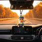 Shinchan Toy with Doggy Car Dashboard Decoration Items | Action Figure Miniature Toys for Car Dashboard | Premium Car Decor Accessories Hanging Shinchan with Shiro (School Dress Theme)