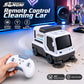 Desktop Vacuum Cleaner RC Car RTR 2.4G with Sound and Light Effects Exhaust Air Filtration Vehicles Models Toys Green