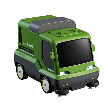 Desktop Vacuum Cleaner RC Car RTR 2.4G with Sound and Light Effects Exhaust Air Filtration Vehicles Models Toys Green