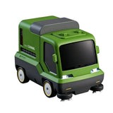 Desktop Vacuum Cleaner RC Car RTR 2.4G with Sound and Light Effects Exhaust Air Filtration Vehicles Models Toys Green