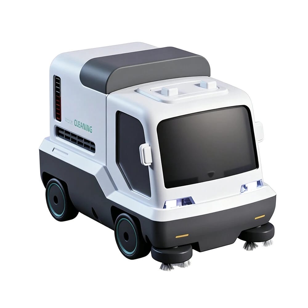 Desktop Vacuum Cleaner RC Car RTR 2.4G with Sound and Light Effects Exhaust Air Filtration Vehicles Models Toys Green