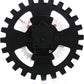 Premium Industrial Gear Design Wall Clock – Black & White with Red Hands, Battery Operated