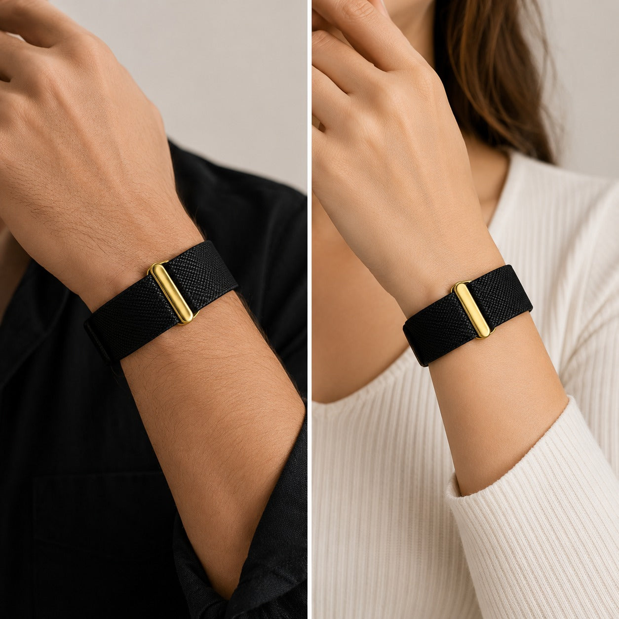 Premium Nylon Gold Strap Compatible with WHOOP 5.0 – Magnetic Adjustable Replacement Band