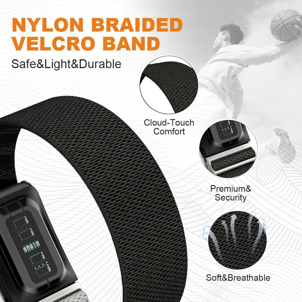 Nylon Strap Compatible with WHOOP 5.0 MG- Durable, Breathable, Adjustable Fitness Tracker Strap