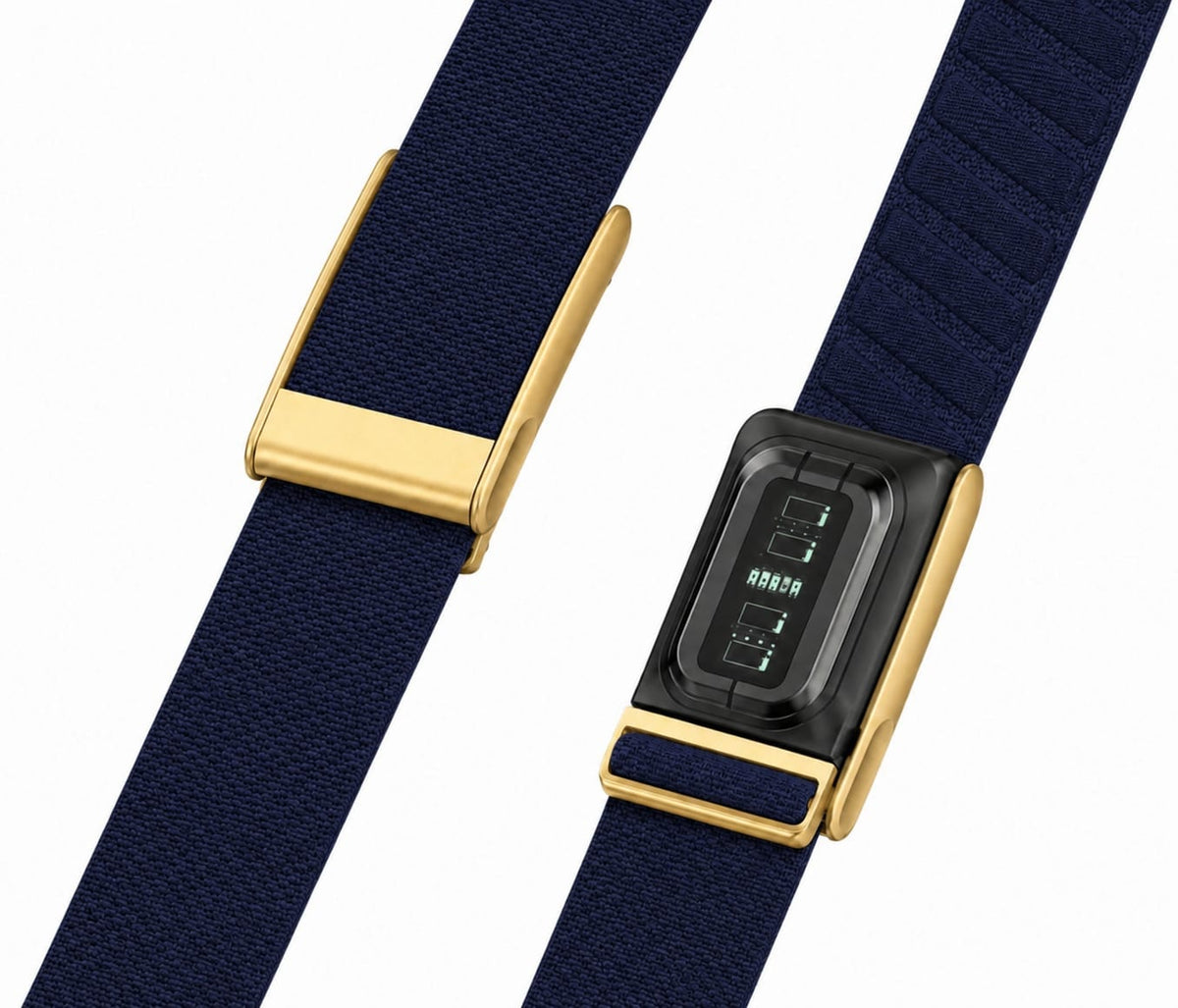 Premium Nylon Gold Strap Compatible with WHOOP 5.0MG – Magnetic Adjustable Replacement Band
