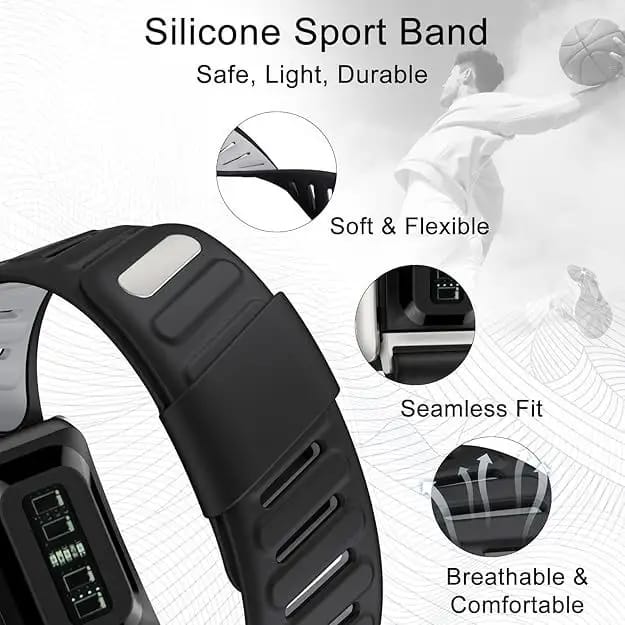 Silicon Sports Strap for 5.0PEAK - Adjustable Sports Wristband, Durable soft rubber & Comfortable Fitness band